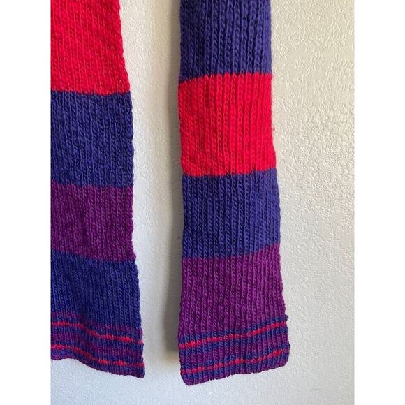 Manos Del Uruguay Wool Scarf Hat Striped Pink Purple Blue - Picture 3 of 7